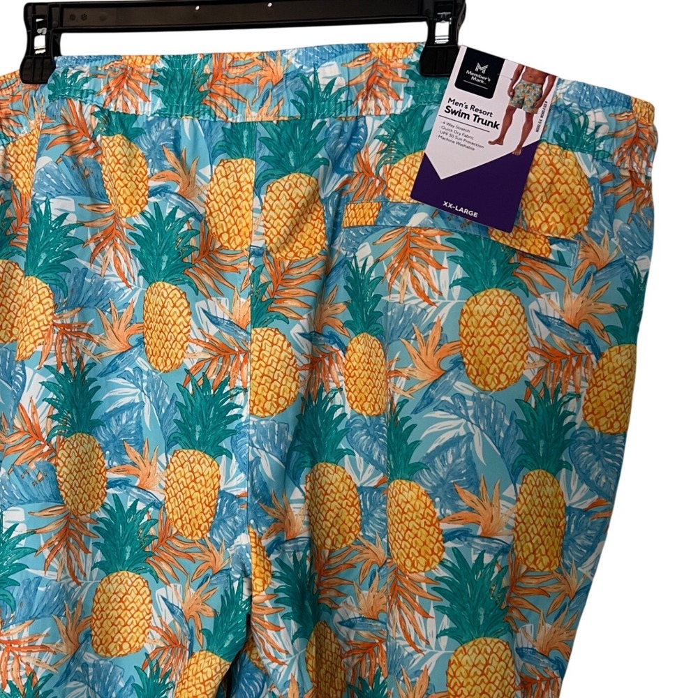 Men's Size XXL Swim Trunks Pineapple Print Drawstring‎ NWT 1of2 - Picture 4 of 8